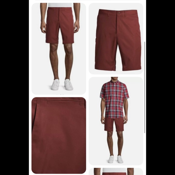 George Mens Performance FF Short size 46” Terracotta UPF30 Moisture Wicking New - Picture 3 of 10